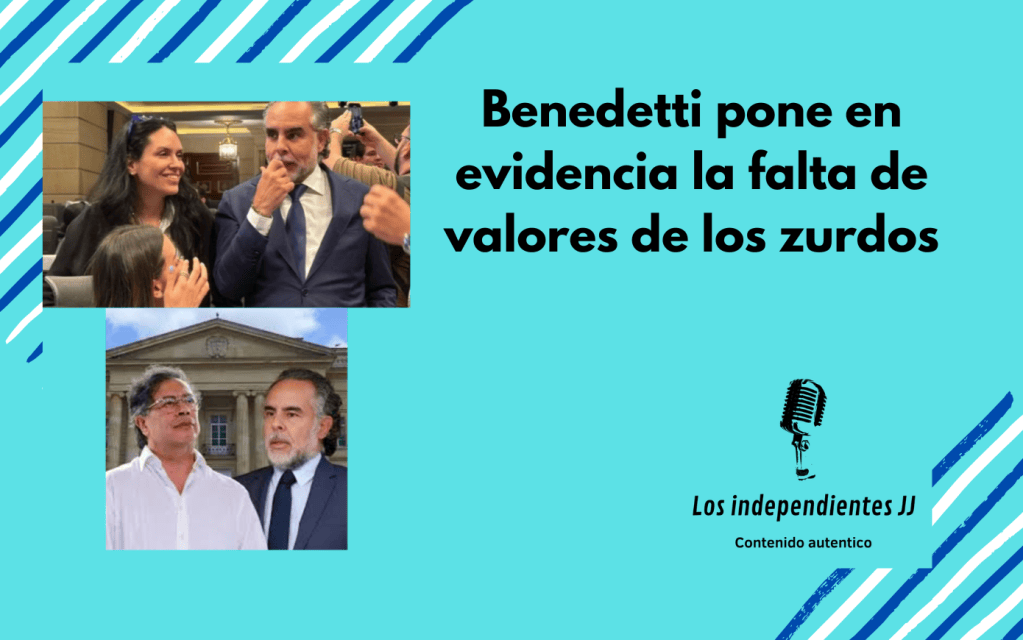 Benedetti pone en evidencia la falta de valores de los zurdos