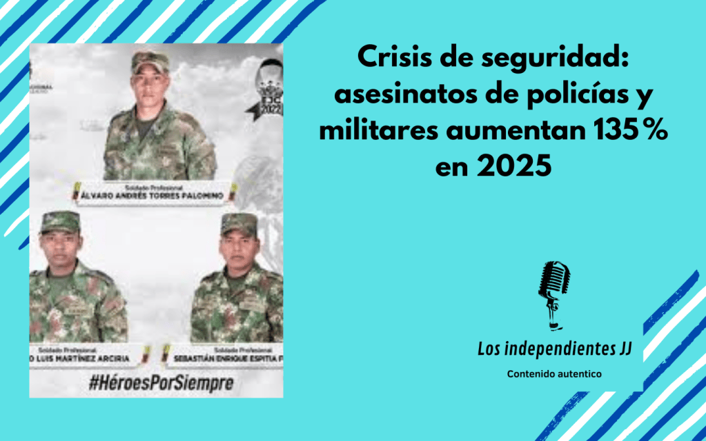 Crisis de seguridad: asesinatos de policías y militares aumentan 135 % en&nbsp;2025