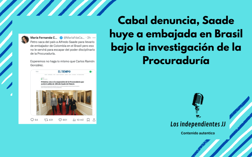 Cabal denuncia, Saade huye a embajada en Brasil bajo la investigación de la&nbsp;Procuraduría