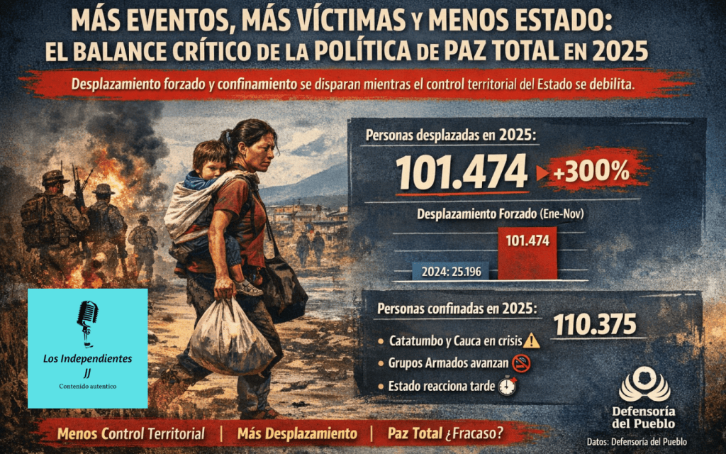 📰 Más eventos, más víctimas y menos Estado: el balance crítico de la política de Paz Total en 2025&nbsp;📊