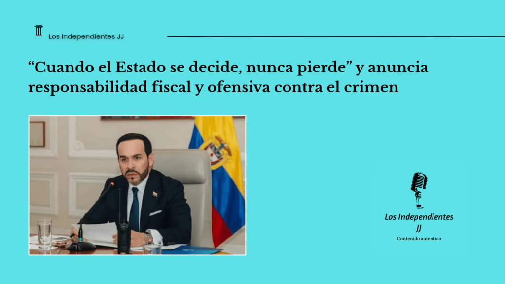Abelardo De La Espriella: “Cuando el Estado se decide, nunca&nbsp;pierde”