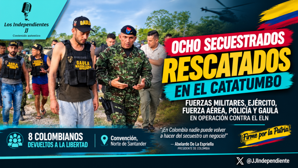 Rescataron ocho secuestrados  en el Catatumbo en operación contra el&nbsp;ELN